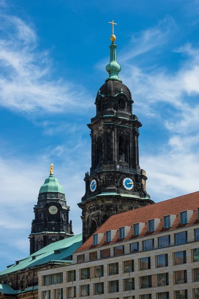 View to a church in Dresden — Stock Photo, Image