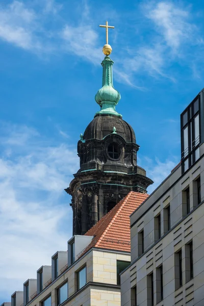 View to a church in Dresden — Stock Photo, Image