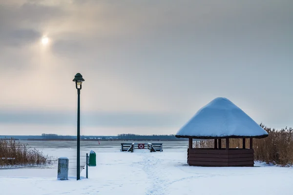 Puerto en Born (Alemania) en invierno — Foto de Stock