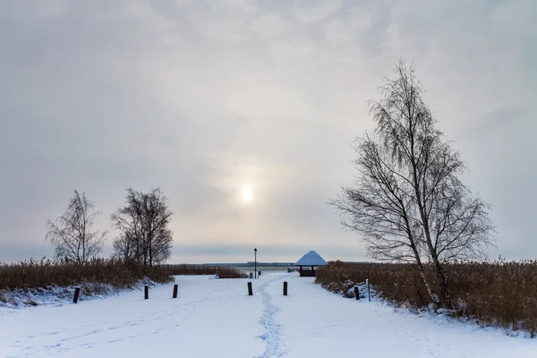 Port in Born (Germany) in winter time — Stock Photo, Image