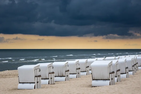 Beach chairs in Zinnowitz (Germany) on the island Usedom — Stock Photo, Image