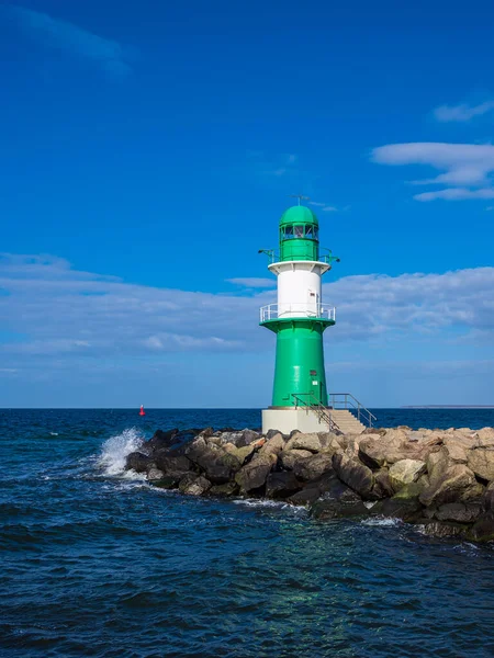 Topo Costa Del Mar Báltico Warnemuende Alemania — Foto de Stock