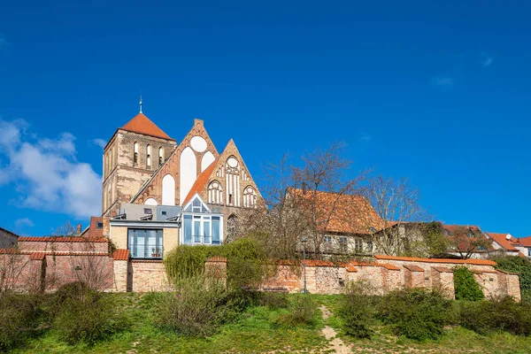 Kilátás Templomra Nikolaikirche Rostock Németország — Stock Fotó