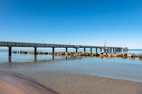 Pier Costa Mar Báltico Wustrow Alemanha — Fotografia de Stock