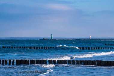 Warnemuende, Almanya 'daki Köstebeğe Bak.