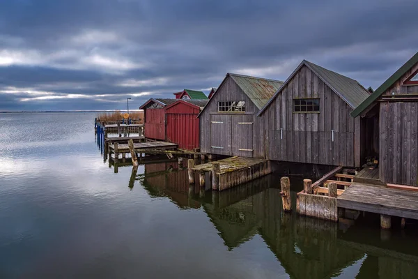 Boathouses Port Ahrenshoop Germany — Stock Photo, Image