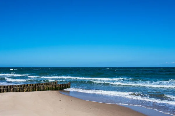 Groyne Aan Oostzeekust Kuehlungsborn Duitsland — Stockfoto