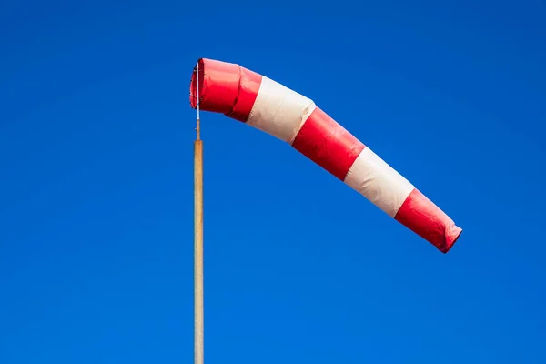 Calcetín Viento Topo Costa Del Mar Báltico Warnemuende Alemania — Foto de Stock