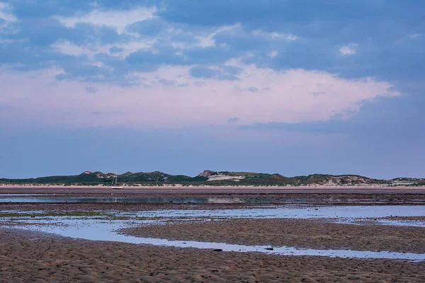 Mud Flat Ochtend Het Eiland Amrum Duitsland — Stockfoto