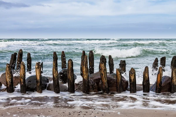 Groyne en la orilla — Foto de Stock