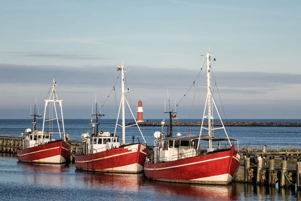 Halászhajók Warnemuende — Stock Fotó