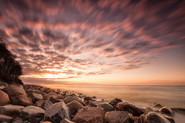 Zonsondergang aan de Oostzee — Stockfoto