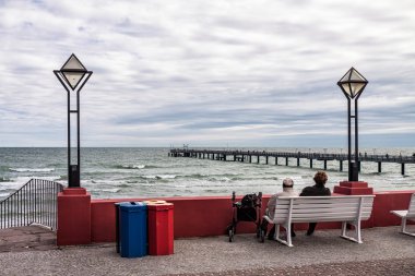 View to the pier in Binz clipart
