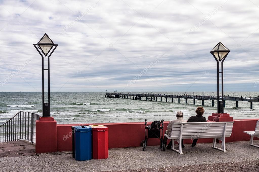 View to the pier in Binz