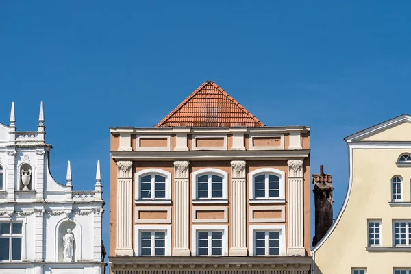 Edificios históricos en Rostock — Foto de Stock