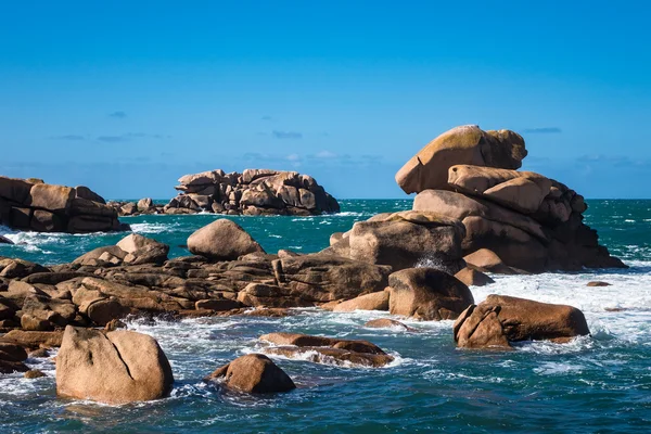 Atlantische Oceaan kust in Bretagne — Stockfoto