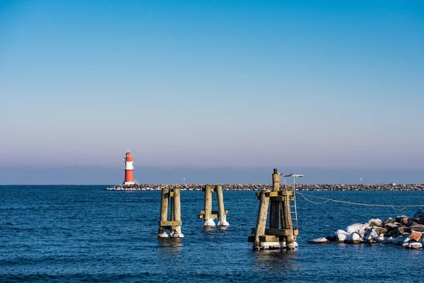 Krtek v Warnemuende v zimě — Stock fotografie