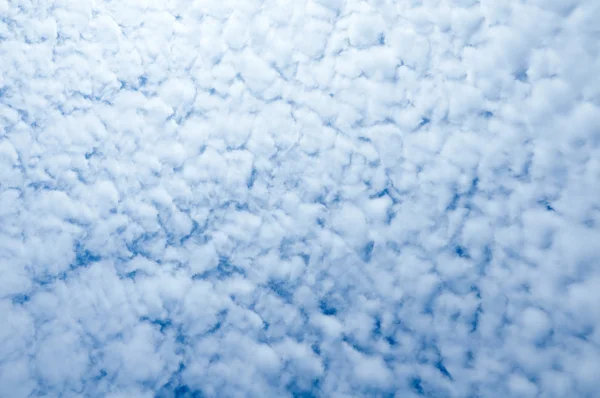 Himmel full av vita fluffiga moln — Stockfoto