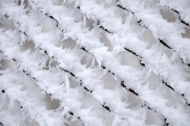 Kış hoarfrost desen