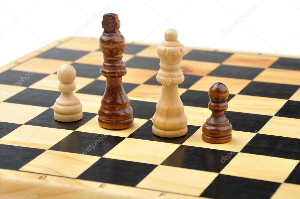 Chess figures as interracial family
