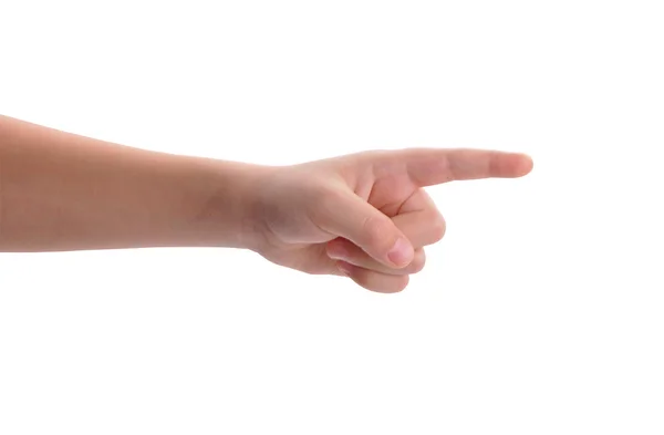 Index finger pointing isolated with clipping path included — Stock Photo, Image