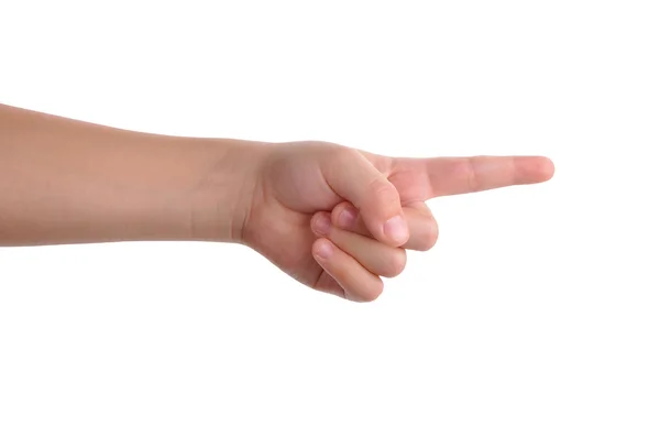 Index finger pointing isolated with clipping path included — Stock Photo, Image