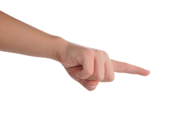 Index finger pointing direction — Stock Photo, Image