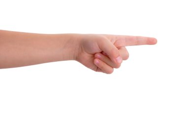 İzole işaret parmağı işaret bebeğim 