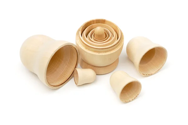 Beş sökülüp ahşap matryoshkas kümesi