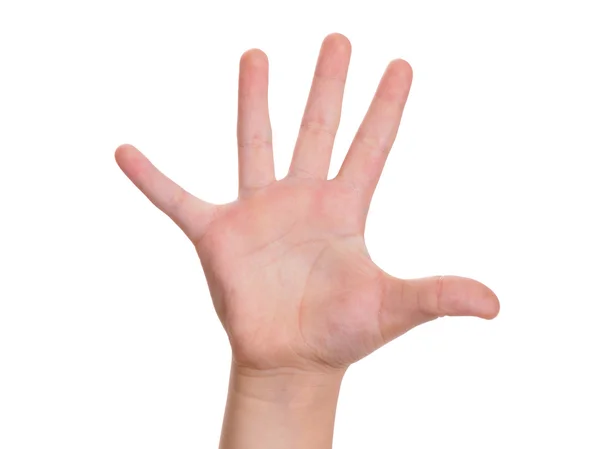 Kind ist pro Finger zählen. — Stockfoto