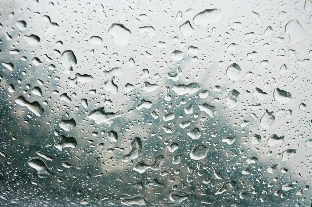 Rain drops texture on transparent surface