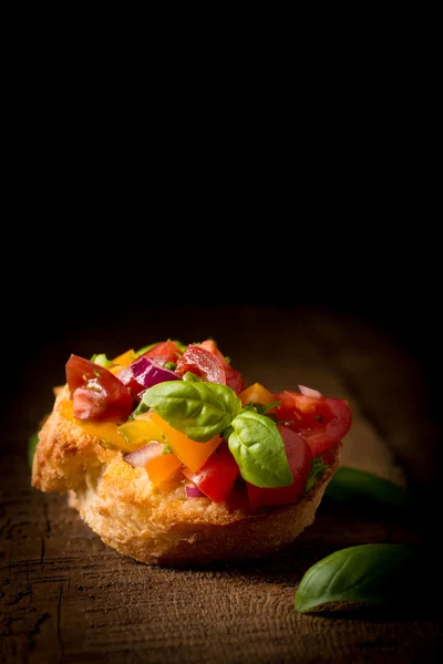 Renkli Bruschetta portre — Stok fotoğraf