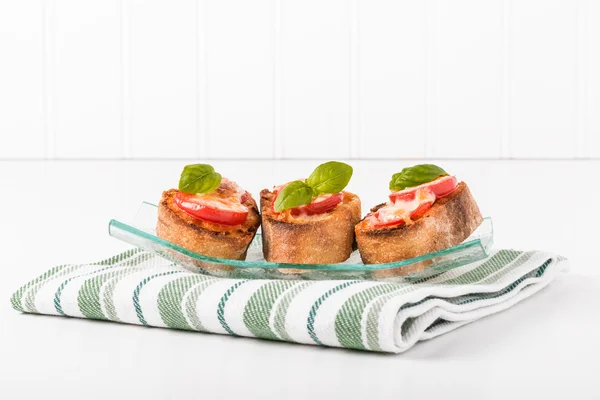 Crostini plaat Closeup — Stockfoto