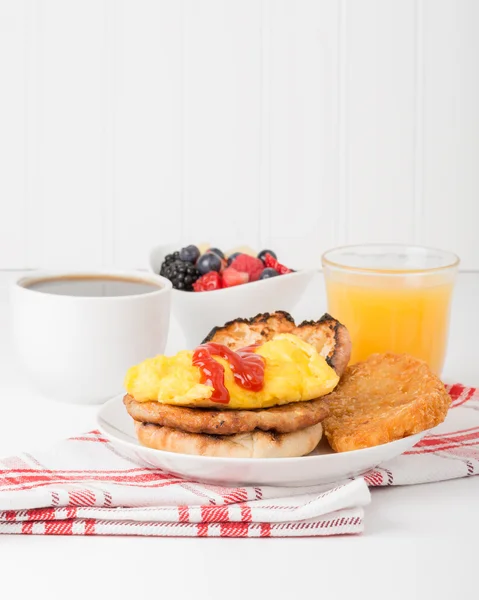 Breakfast Sandwich Portrait — Stock Photo, Image