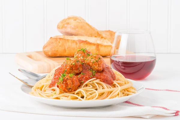 Spaghetti and Meatballs — Stock Photo, Image