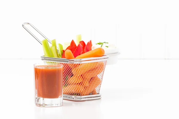 Raw Vegetables and Juice — Stock Photo, Image