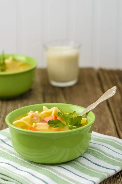 Cuenco de sopa de pollo — Foto de Stock