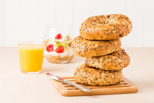 Muesli Bagel Stack — Stockfoto