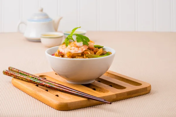 Garnalen Pad Thai maaltijd — Stockfoto