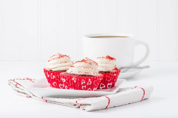 Cupcakes und Kaffee — Stockfoto