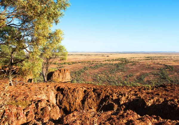 Paisagem Torno Remota Cidade Winton Oeste Queensland Austrália Esta Cena — Fotografia de Stock