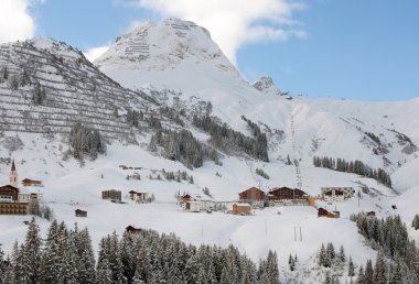 Pitoresk Alp Köyü, Warth-Schrocken, Avusturya