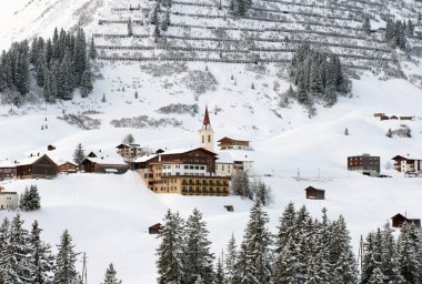 The picturesque alpine village of Warth-Schrocken, in Austria clipart