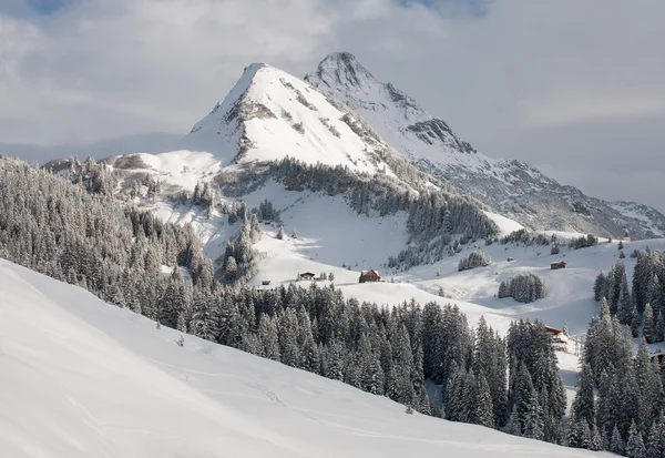 Гора Биберкопф, Варт-ам-Альберг, Форарльберг, Австрия — стоковое фото