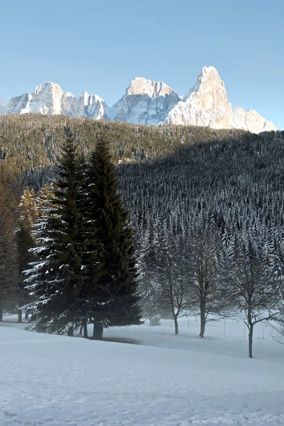 Zimní scény, Dolomity, Itálie — Stock fotografie