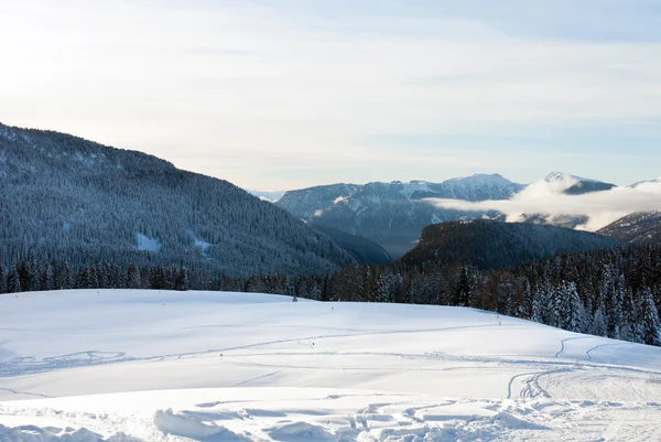 Alpské scénu, Dolomity, severní Itálie — Stock fotografie