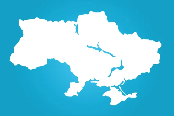 Ukraina. Tydlig karta — Stock vektor