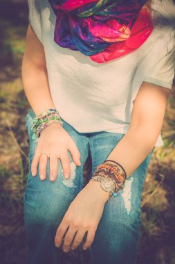 Boho tarzı kız