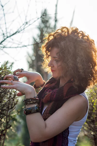 Boho style girl — Stock Photo, Image