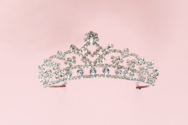 Tiara on a pink background clipart